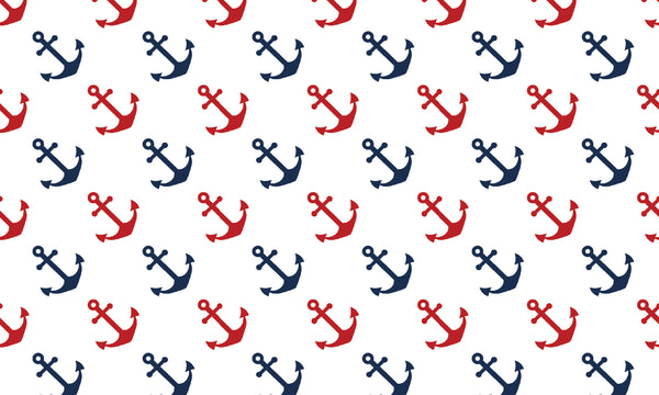 Anchors Step Red Navy
