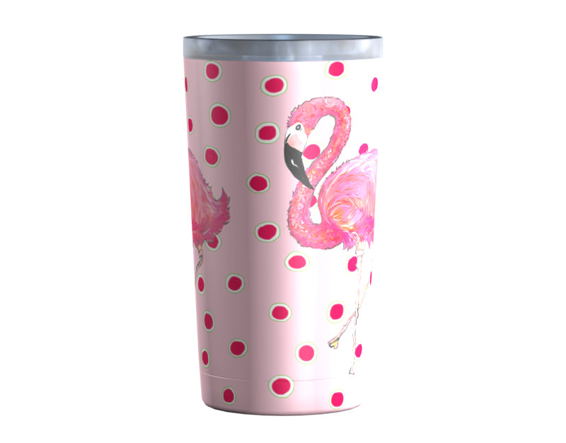 Flamingos on Dots Pink