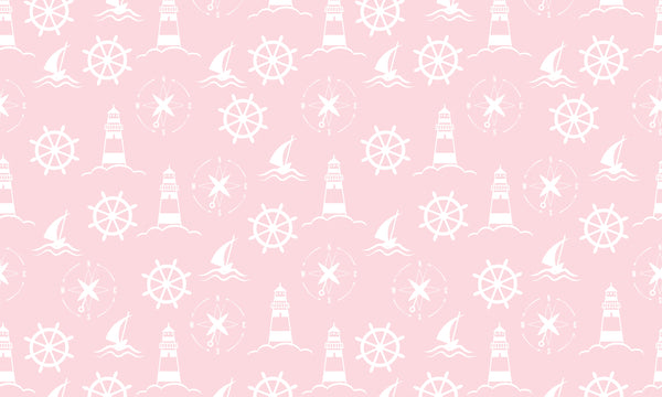 Nautical Step White Pink
