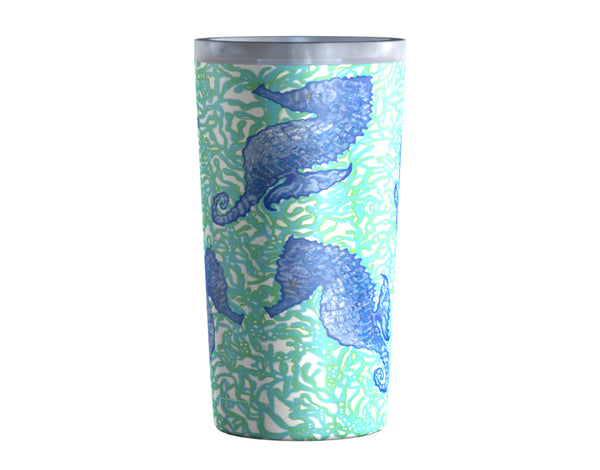 Seahorses on Aqua Coral
